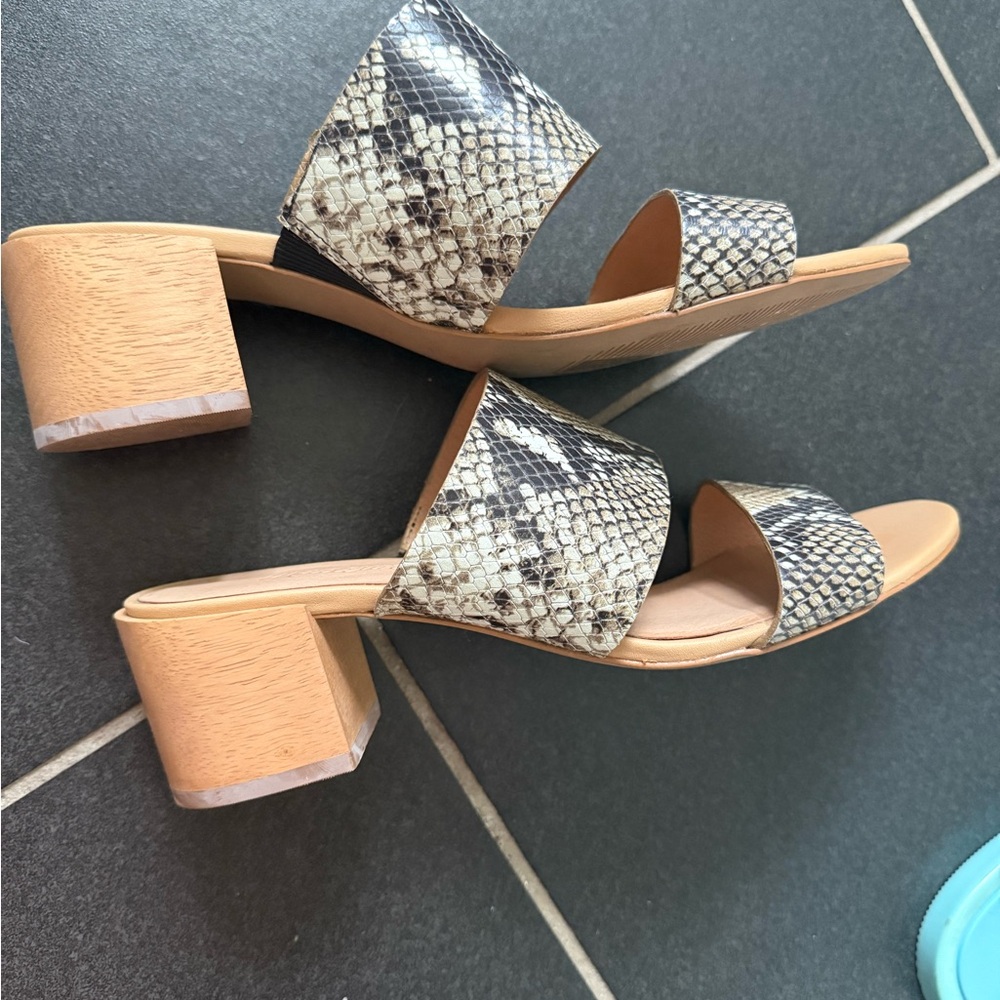 Madewell Kiera snakeskin sandals size 8 - Picture 3 of 6